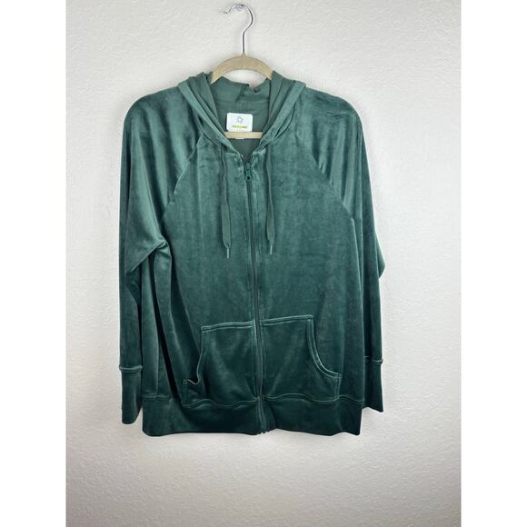 Offline By Aerie Emerald Green Velour Jacket and Pant Set Size Small - Picture 6 of 8